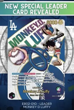 Los Angeles LA Dodgers X One Piece Monkey D Luffy Leader Promo Card 7/3/25 SGA - Image 4