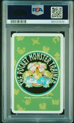 1996 POKEMON GREEN VERSION PLAYING CARDS 3 OF HEARTS #061 POLIWHIRL PSA 10 - Image 2