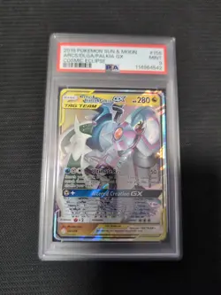 Arceus & Dialga & Palkia 156 PSA 9 Graded Pokemon Card Gx Cosmic Eclipse - Image 1