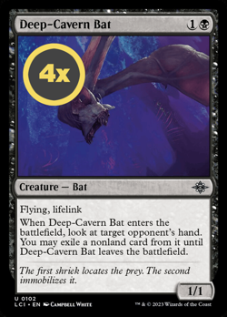 MTG Playset (4x) Deep-Cavern Bat ** The Lost Caverns of Ixalan ** English (NM) - Image 3