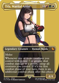 Tifa, Martial Artist (Borderless) (Surge Foil) Commander: Final Fantasy Foil - Image 1