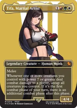 Tifa, Martial Artist (Borderless) (Surge Foil) Commander: Final Fantasy Foil - Image 2