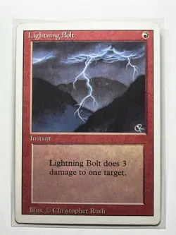 Lightning Bolt Revised Edition MTG Magic The Gathering 3rd Edition LP - Image 1