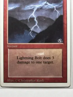 Lightning Bolt Revised Edition MTG Magic The Gathering 3rd Edition LP - Image 12