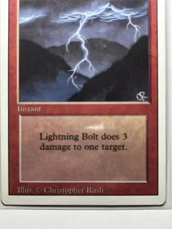Lightning Bolt Revised Edition MTG Magic The Gathering 3rd Edition LP - Image 5