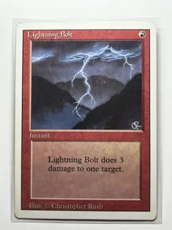 Lightning Bolt Revised Edition MTG Magic The Gathering 3rd Edition LP - Image 8