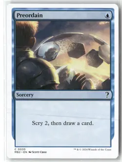 Preordain (White Border) Mystery Booster 2 Regular Magic MTG NM - Image 2