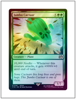 1x Jumbo Cactuar, Foil, Final Fantasy, Magic MTG NM - Image 2