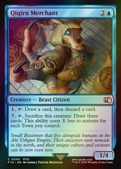 FOIL Qiqirn Merchant NM Final Fantasy MTG Magic the Gathering Blue English Card - Image 2