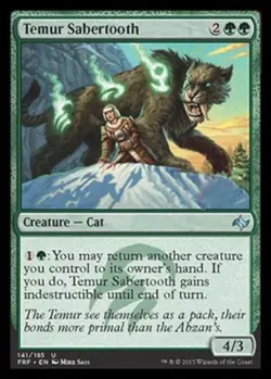 1x Temur Sabertooth Moderate Play MTG Magic - Kid Icarus - - Image 2
