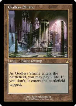 Godless Shrine (Retro Frame) (FOIL) - Ravnica Remastered (RVR) NM MTG - Image 1