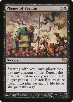 Plague of Vermin  Shadowmoor MtG NM - Image 1