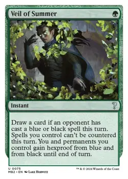 NM MTG VEIL OF SUMMER WHITE BORDER MYSTERY BOOSTER 2 - Image 1