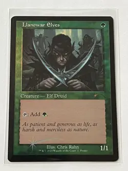Llanowar Elves 1  MTG Dominaria United Promos 2023  Mint - 9.0 +  Foil Rare - Image 16