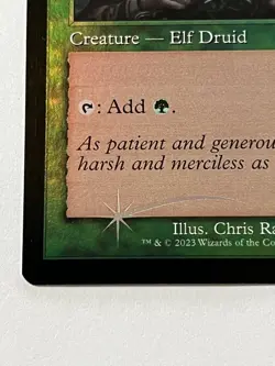 Llanowar Elves 1  MTG Dominaria United Promos 2023  Mint - 9.0 +  Foil Rare - Image 7