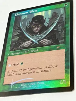 Llanowar Elves 1  MTG Dominaria United Promos 2023  Mint - 9.0 +  Foil Rare - Image 9