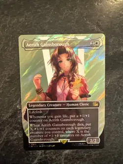 Aerith Gainsborough (Borderless) (Surge Foil) Final Fantasy Foil - Image 1