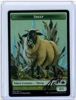 Sheep Token Dominaria Remastered Foil Signed Artist Proof MTG - Image 4