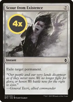 MTG Playset (4x) Scour from Existence ** Battle for Zendikar ** English (NM) - Image 1