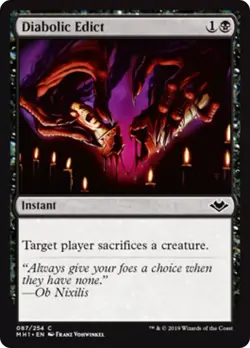 DIABOLIC EDICT ~mtg NM-M Modern Horizons Com x4 - Image 1