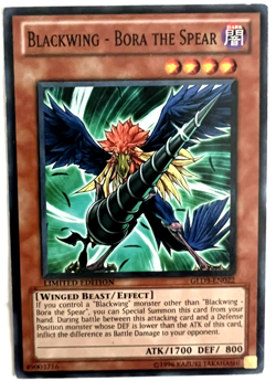 YuGiOh! - Blackwing - Bora the Spear - GLD3-EN022 - Limited Edition - Common - Image 2