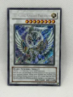 Yugioh! Avenging Knight Parshath - TDGS-EN000 - Secret Rare - Unlimited Ed - NM - Image 1
