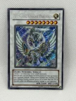 Yugioh! Avenging Knight Parshath - TDGS-EN000 - Secret Rare - Unlimited Ed - NM - Image 3