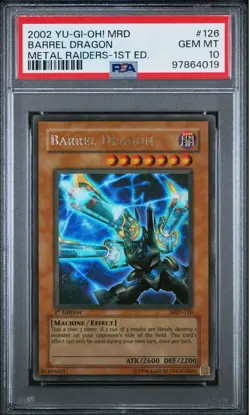 Yu-Gi-Oh! Barrel Dragon MRD-126 1st Edition PSA 10 Gem Mint-Ultra Rare - Image 3