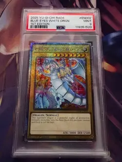 Blue-Eyes White Dragon (New Art) (Quarter Century Secret Rare) RA04-EN002 Quarter Century Stampede 1st Edition - Image 3