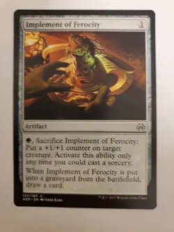 MTG Magic The Gathering Card Implement of Ferocity Artifact Aether Revolt 2017 - Image 1