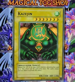 Yugioh Kazejin Metal Raiders Super Rare MRD-026 Faded Original Print Konami 2002 - Image 1