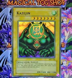 Yugioh Kazejin Metal Raiders Super Rare MRD-026 Faded Original Print Konami 2002 - Image 6