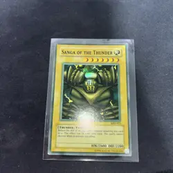 Yugioh Sanga Of The Thunder MRD-025 Super Rare Og Print- Damaged -  High Faded - Image 1