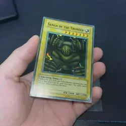 Yugioh Sanga Of The Thunder MRD-025 Super Rare Og Print- Damaged -  High Faded - Image 6