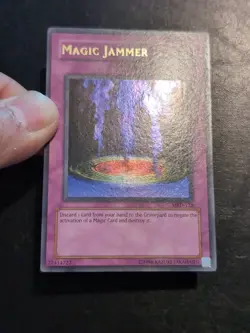 Yu-Gi-Oh! ULTRA RARE HOLO CARD MAGIC JAMMER MRD-128 1996 VINTAGE PRINT VLP - Image 2