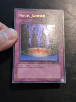 Yu-Gi-Oh! ULTRA RARE HOLO CARD MAGIC JAMMER MRD-128 1996 VINTAGE PRINT VLP - Image 7