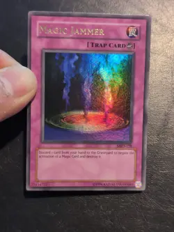Yu-Gi-Oh! ULTRA RARE HOLO CARD MAGIC JAMMER MRD-128 1996 VINTAGE PRINT VLP - Image 8