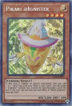 *** PIKARI @IGNISTER *** SECRET RARE IGAS-EN001 MINT/NM YUGIOH! - Image 1