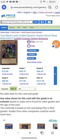 Toon Black Luster Soldier (Quarter Century Secret Rare) RA03-EN272 Quarter Century Bonanza 1st Edition - Image 4