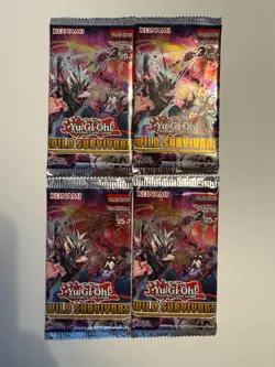 (Lot of 4) YuGiOh WILD SURVIVORS BOOSTER PACK (7 Cards) WISU FACTORY SEALED🔥 #6 - Image 2