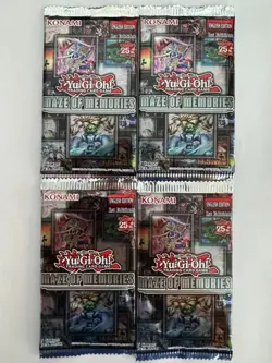 (Lot of 4) Yu-Gi-Oh! TCG - Maze of Memories - 1st Edition Booster Pack #6 - Image 2