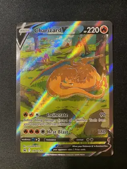 Charizard V SWSH260 NM Full Art Promo Rare Pokemon Card - Image 1