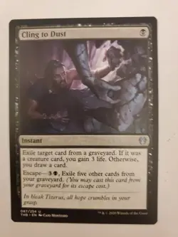 MTG Magic The Gathering Card Cling to Dust Instant Black Theros Beyond Death - Image 1