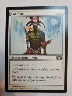 MTG Magic The Gathering Card Pacifism Enchantment Aura White M10 - Image 1