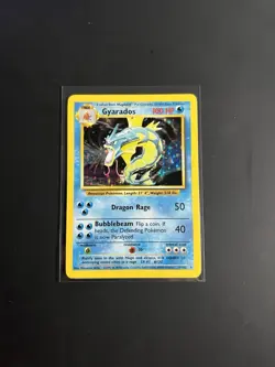 Gyarados 6/102 Base Set Holo Rare Card Unlimited WOTC Pokemon TCG - Image 1