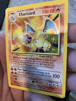 Pokemon TCG Charizard Base Set Holo Rare Card 4/102 WOTC 1999 Vintage - Image 3
