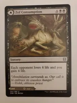 MTG Magic The Gathering Card Zof Consumption Sorcery Zof Bloodbog Land Black - Image 1