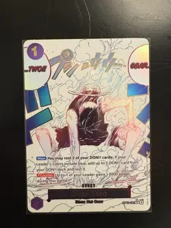 One Piece Card Gear Two OP11-080 Alternate Art English, a Fist of Divine Speed - Image 1