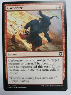 MTG Magic The Gathering Card Carbonize Instant Red Eternal Masters - Image 1