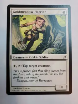 MTG Magic The Gathering Card Goldmeadow Harrier Creature Kithkin Soldier White - Image 1